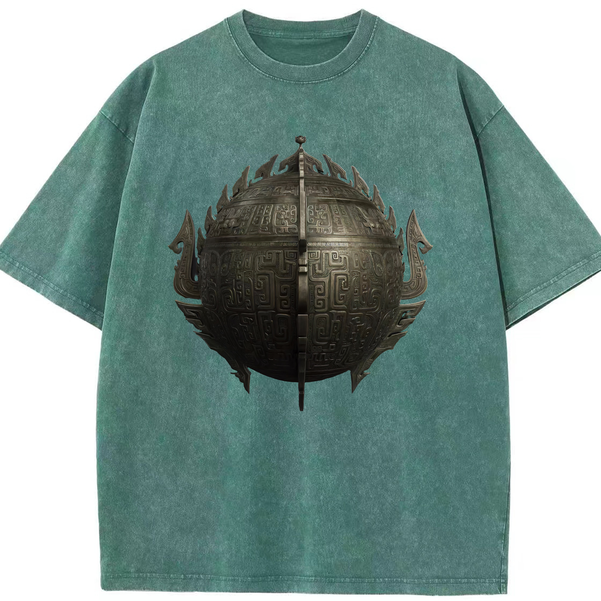 （画像用） Ne Zha 2 ナタ 魔童の大暴れ 綿100% ヴィンテージ風 半袖Tシャツ（フロントプリント）